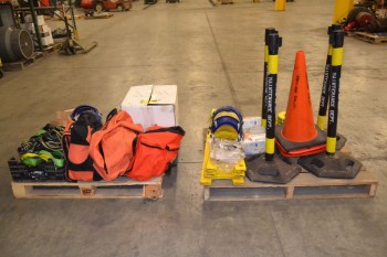 2 PALLETS OF ASSORTED SAFETY TOOLS AND EQUIPMENT