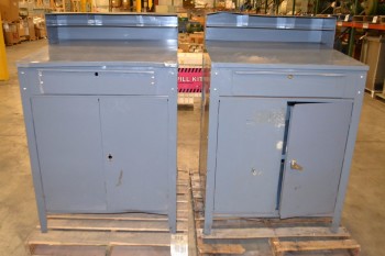 LOT OF 2 STEEL DESKS