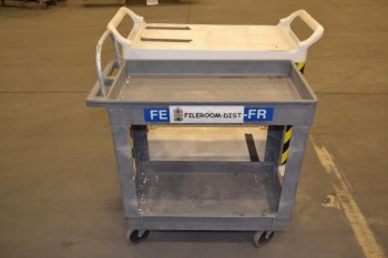 LOT OF 2 ASSORTED PLASTIC UTILITY CARTS