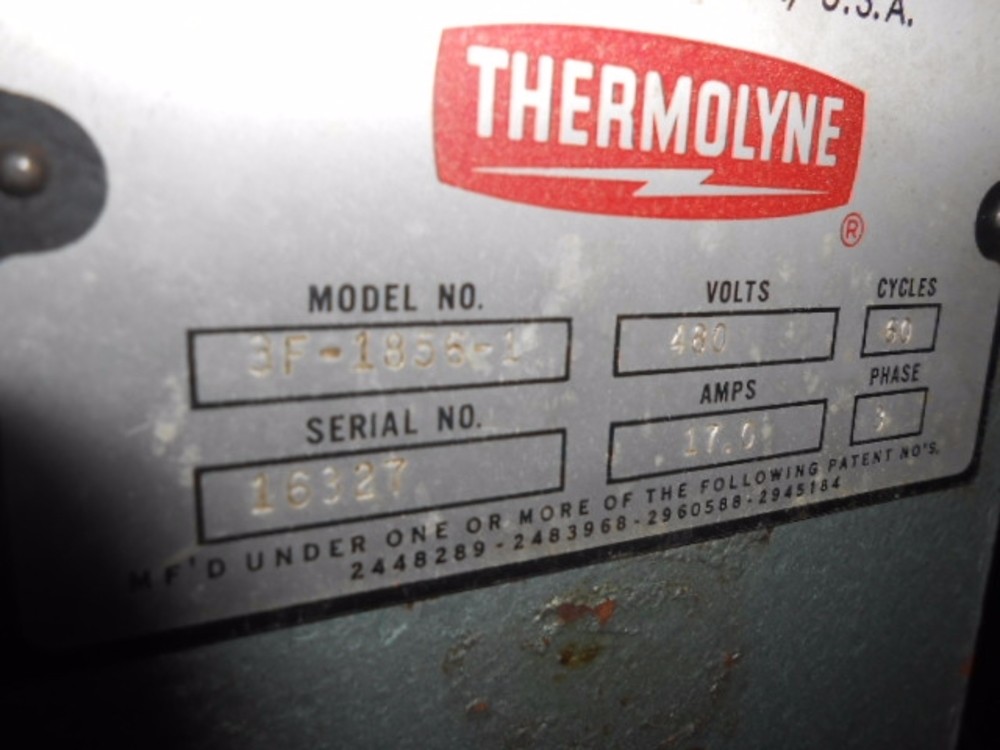 Thermolyne Electric Oven, Model 3F 1856-1, 11 x 12 x 22 Deep, 480V, 1600 F