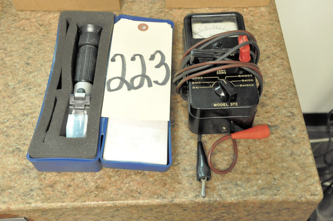 Refractometer with Simpson Model 372, OHM Meter