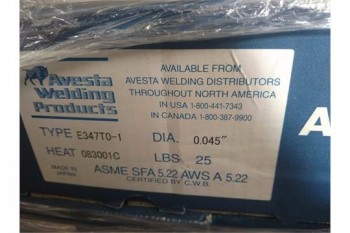AVESTA E347-TO1, .045 DIA, x 25 # SPOOLS, 1000 #S AVAILABLE