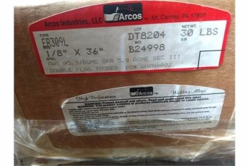 ARCOS 309-L, 1/8 DIA X 36 TIG, 30 #S PER BOX, 360 #S AVAILABLE