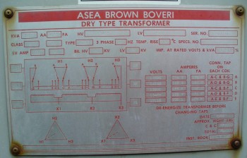 ABB Cast Coil Dry Type Transformer 3000 KVA - OA 4000 KVA - FA