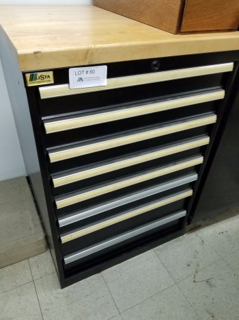 Lista Cabinet 8 Drawers W/ Butcher Block top