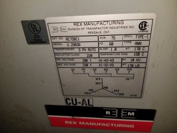 75 KVA Step up Transformer