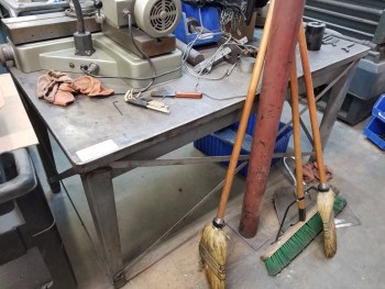 Metal Work Bench, No contents