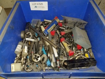 Large Box of Endmills, Drills, Taps