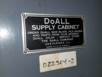 Doall Supply Cabinet with all contents