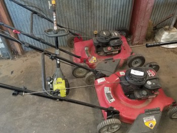 2 Mowers 1 Line trimmer