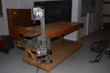 Jet Vertical 1/2hp Wood-Working Band Saw, Model# HVBS-463 with 8ft Work Bench