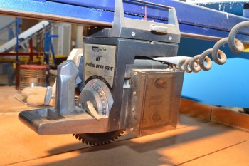 Power-Kraft Radial Arm Saw w/Laser, Guidance, Model TPC2610, with Table & Light