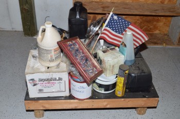 Miscellaneous Pallet - Drywall Nails, Chain Saw Blades, Air Pump and etc.