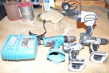 Two Makita Drills, Impact Hammer, Steel Drill