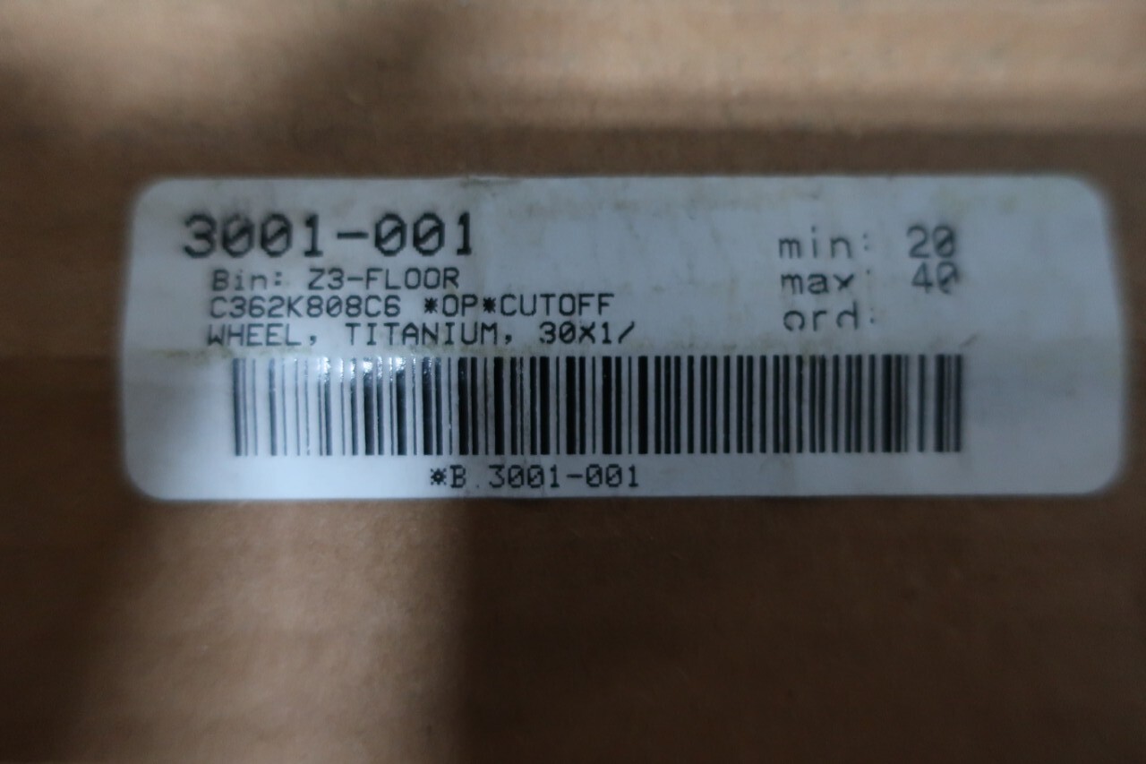 ALLISON ABRASIVES C362 K 8080C6 BOX OF 10 21/2IN 30IN 1/4IN CUTOFF WHEEL