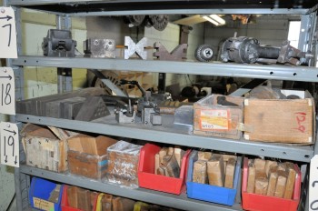 Lot-Parallels, Holders, Setup, etc. on (1) Shelf