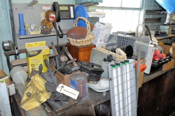 Lot-Assorted Hand Tools, Typewriter, Fans, Portable Lights