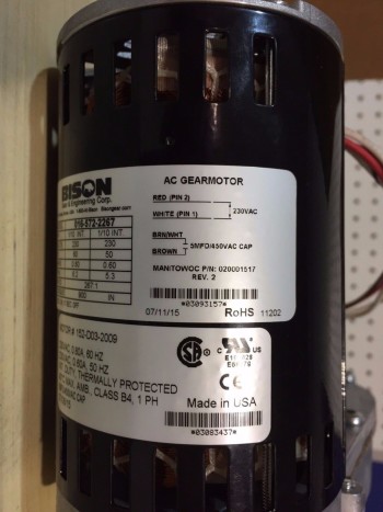 5 Manitowoc-Ice-Machine-Gear-Motor-230V-Bison-020001517-020003596
