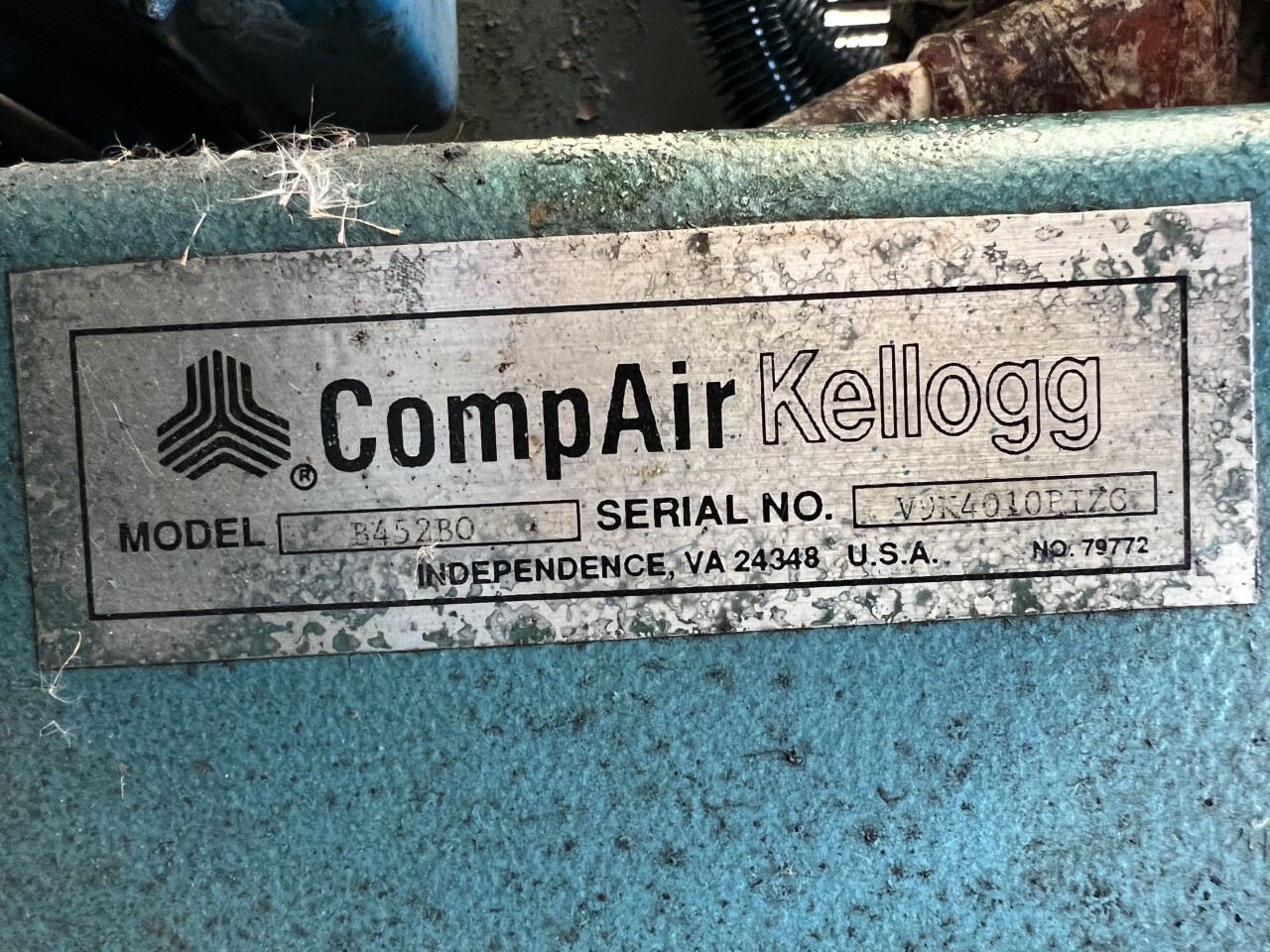 Compressor Trailer with CompAir Kellogg model B452BO