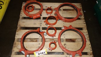 1 PALLET OF ASSORTED STEEL PIPE COUPLING, VICTAULIC, GRUVLOK