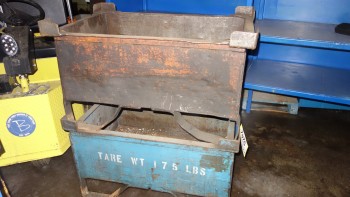 LOT OF 2 STEEL HOPPER CONTAINERS