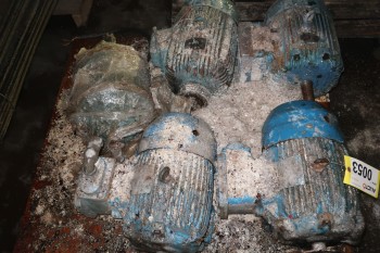 PALLET OF ASSORTED ELECTRIC MOTORS,3HP-10HP, GENERAL ELECTRIC, BROOK, WEG