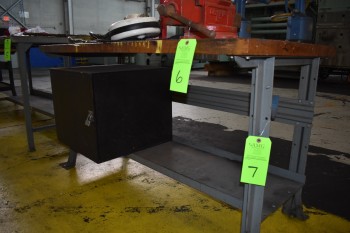 Metal Work Bench w/ hardwood top 30\