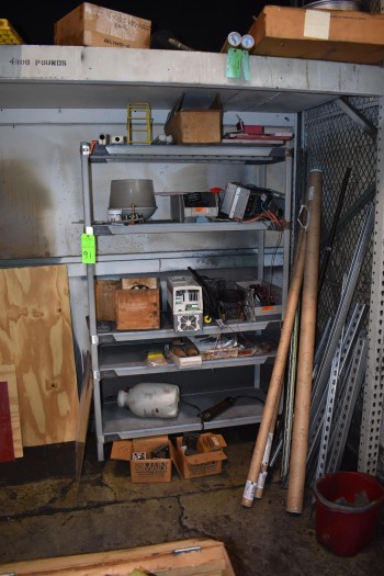 Lot of Plastic Metal Racking w/ Contents