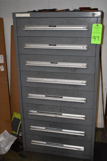 Vidmar 8-Drawer Parts Cabinet w/ Electrical Contents