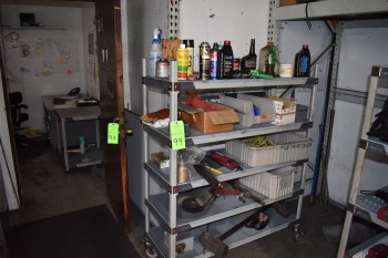 Portable Shelving unit w/ Contents