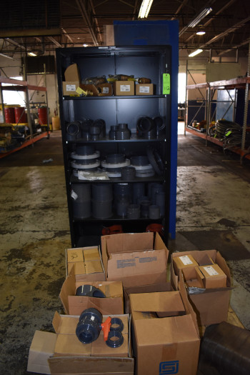 Metal Shelving Unit w/ Parts, New PVC and Brass Valves