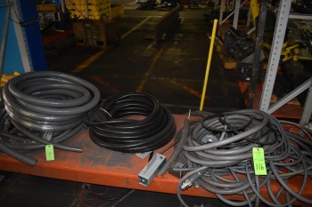Lot of Electrical Parts, Flexible Conduit, Spools of Wire