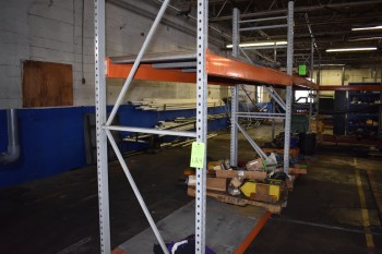 Lot of 12 Sections of Heavy Duty Metal Racking