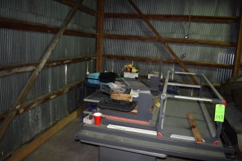 Lot of Misc. Cubicles, (3) Rolling Carts & Contents, Metal Table
