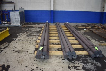 Lot of (3) Bundles of Solid Steel Bar, 20\' x 5.5\' Diameter, Grade 4715