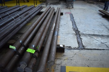 Lot (8) solid steel Bar. 5.5\