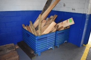 Lot of (2) Steel Totes & Contents lot