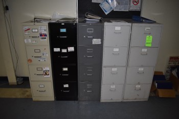 (5) Vertical Filing Cabinets