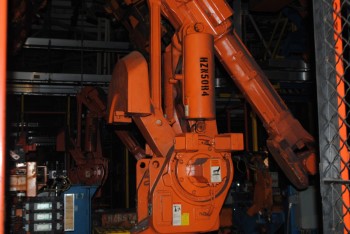 4 Count of -- ABB IRB 6400 Industrial Robots with Welder
