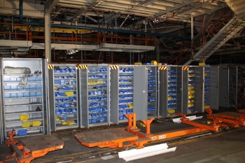 35 lockers with contents, 20 job carriers