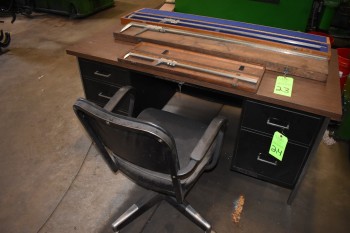 Metal Desk & Chair