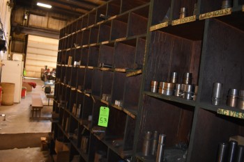 Wood Shelving w/ Contents