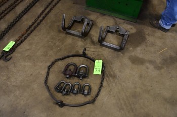 Lot of Swivel I-Bolts, Barrel Picker, (2) Steel Claws