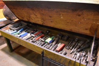 Boring Mill Tooling, including Steel Rack & contents