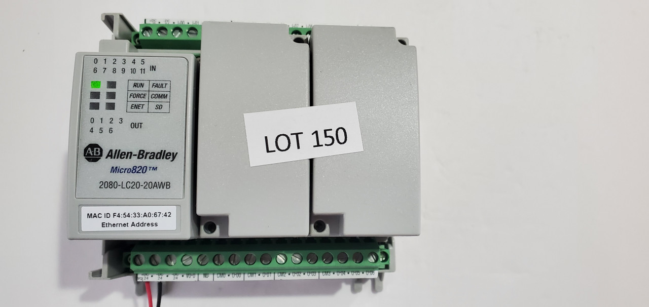 Allen Bradley Micro 820 2080-LC20-20AWB PLC