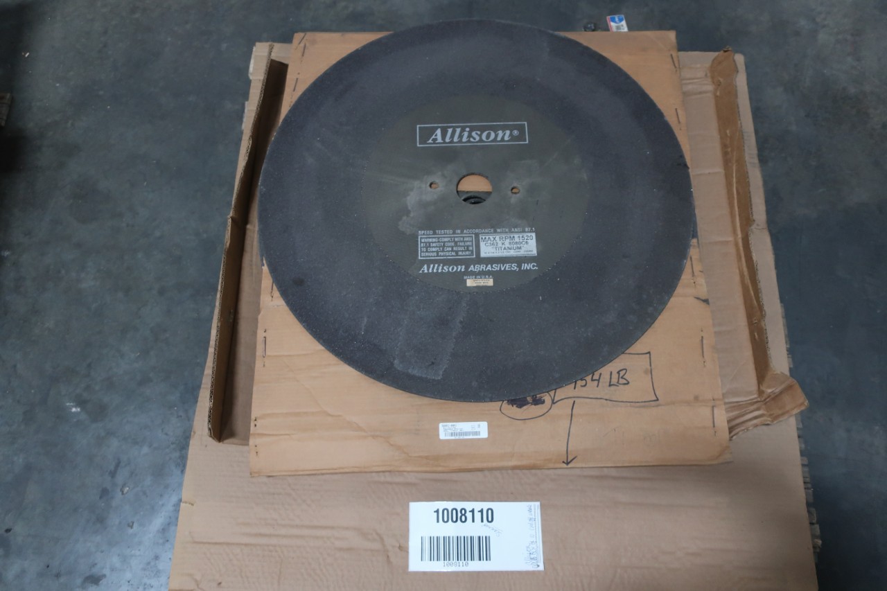 ALLISON ABRASIVES C362 K 8080C6 BOX OF 10 21/2IN 30IN 1/4IN CUTOFF WHEEL