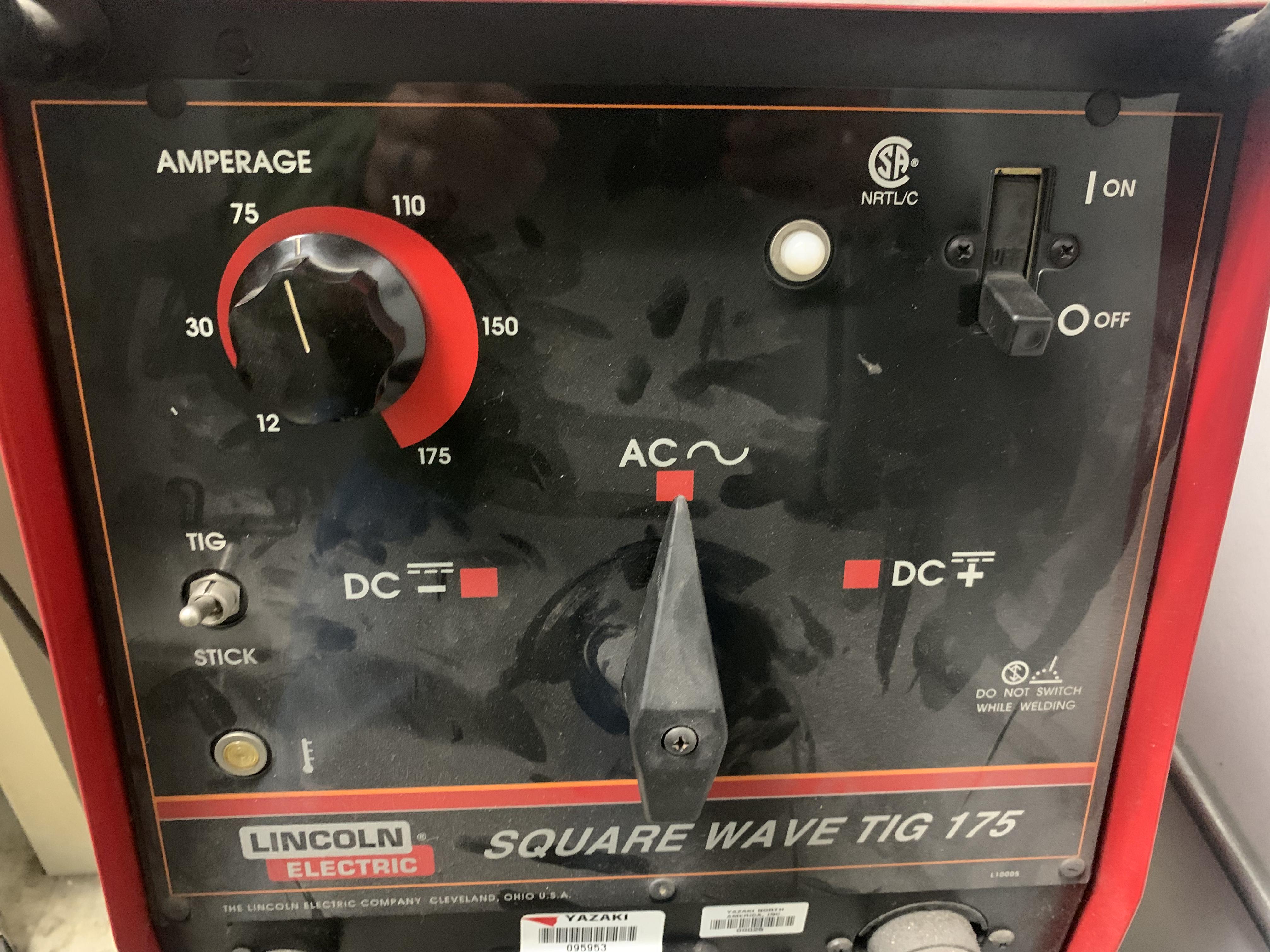 LINCOLN ELECTRIC SQUARE WAVE TIG 175 W/TANK & CART