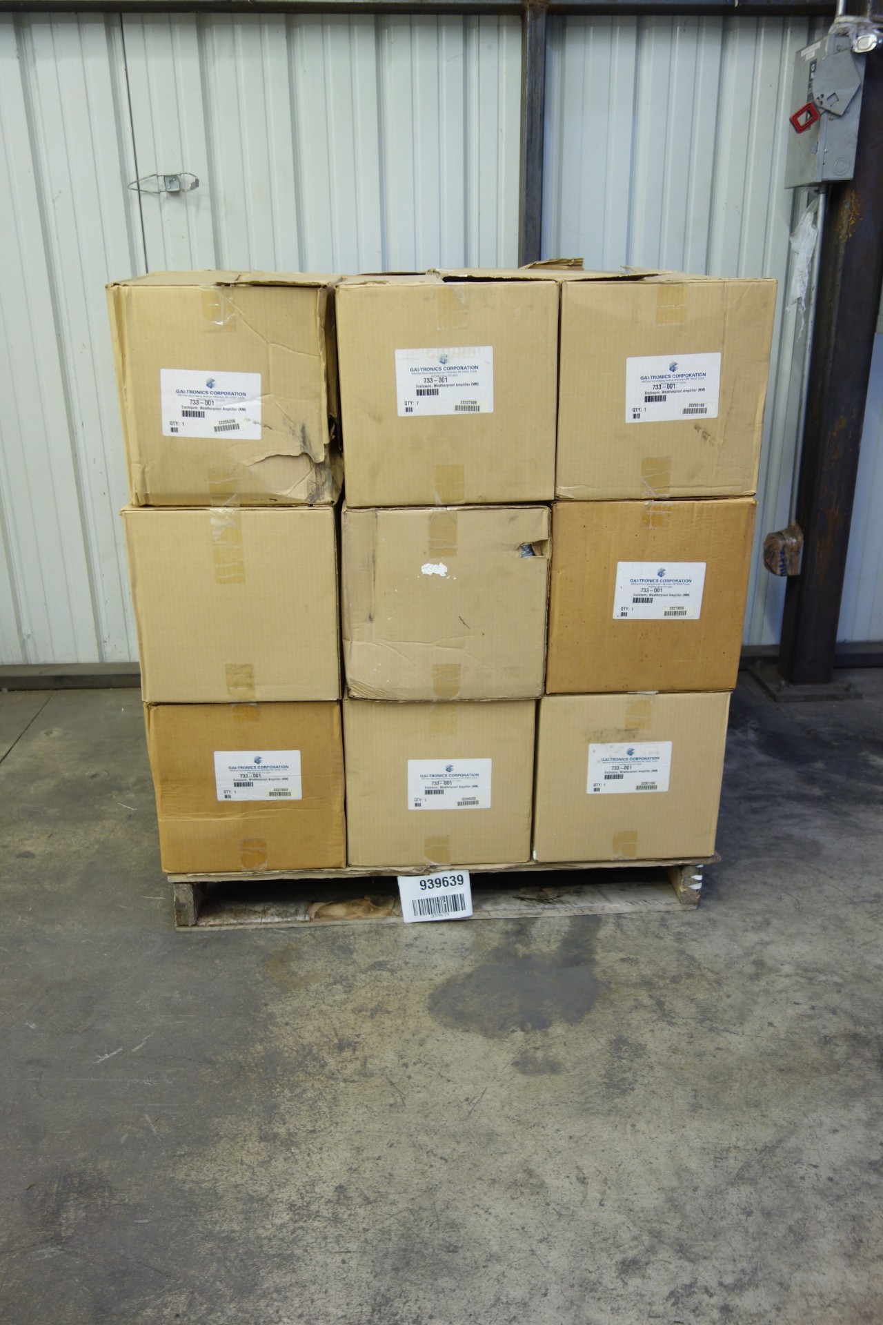 PALLET OF GALTRONICS 733001 WEATHERPROOF AMPLIFIER ENCLOSURES