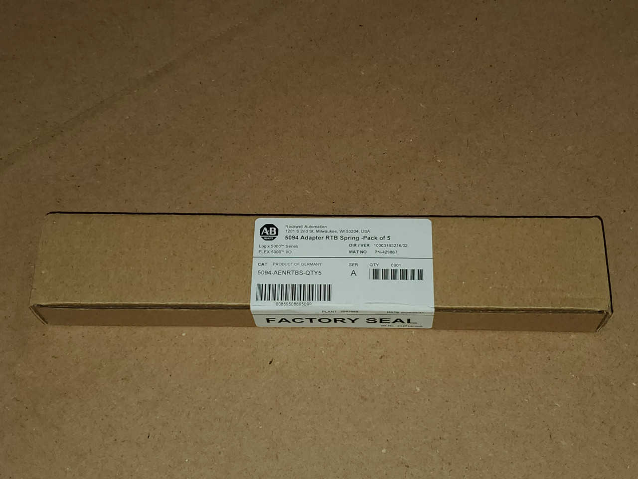 Qty 1 Allen Bradley 5094 Flex 5000 IO Ethernet Adapter Plus Brand NEW ...