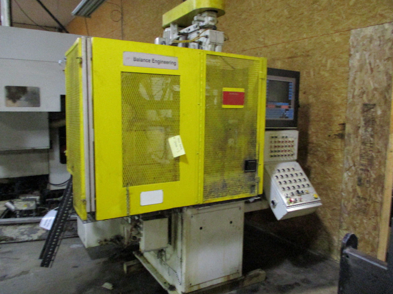 2001 BALANCE ENGINEERING STR-556-ED1 VERTICAL STATIC ROTATING BALANCER ...